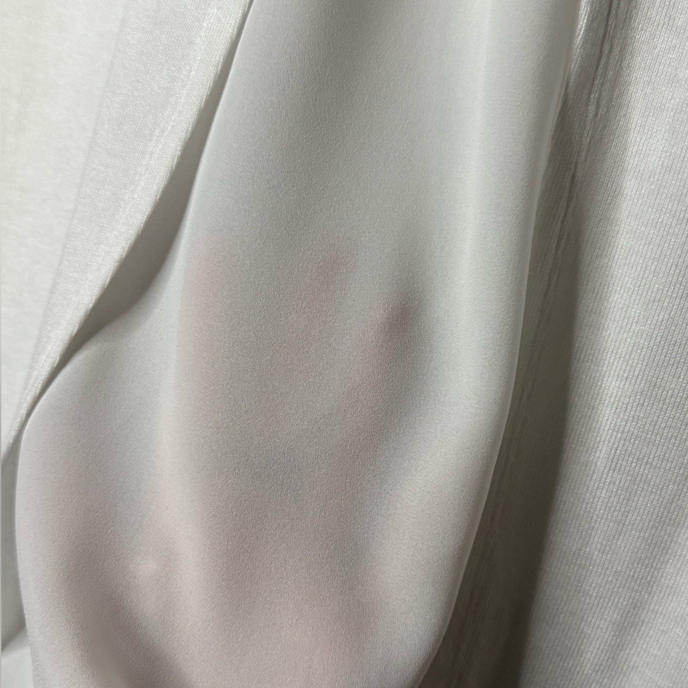 Patchington White Double-Layer Knit Top | 3/4 Sle… - image 6